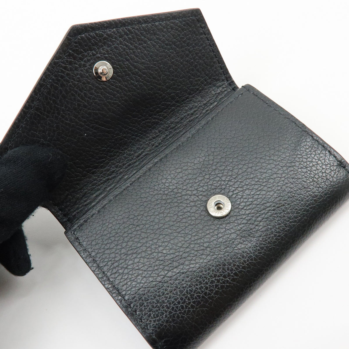 Louis Vuitton Lockmini Leather, Black, Leather, Wallet