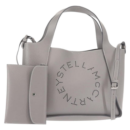 Stella McCartney Alter Tote Leather, Gray, Leather, Tote Bag