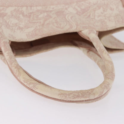 Christian Dior Book Embroidered Canvas, Pink, Canvas, Tote Bag