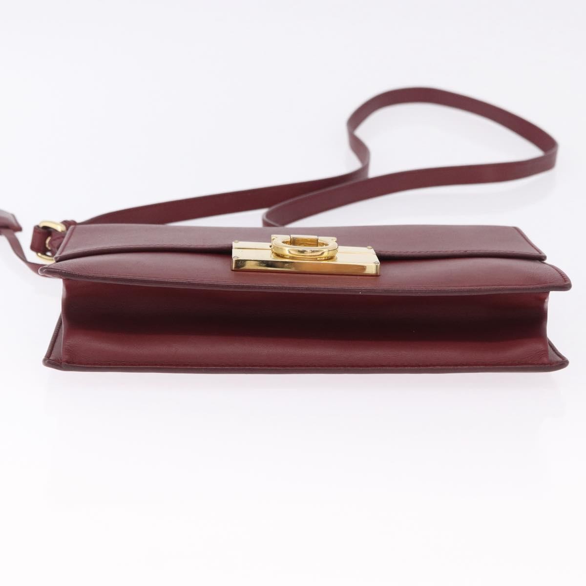 Salvatore Ferragamo Aileen Leather, Burgundy, Leather, Shoulder Bag