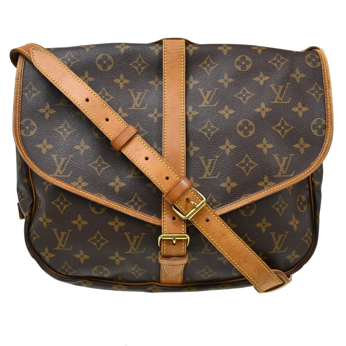 Louis Vuitton Saumur Monogram Canvas, Brown, Canvas, Shoulder Bag