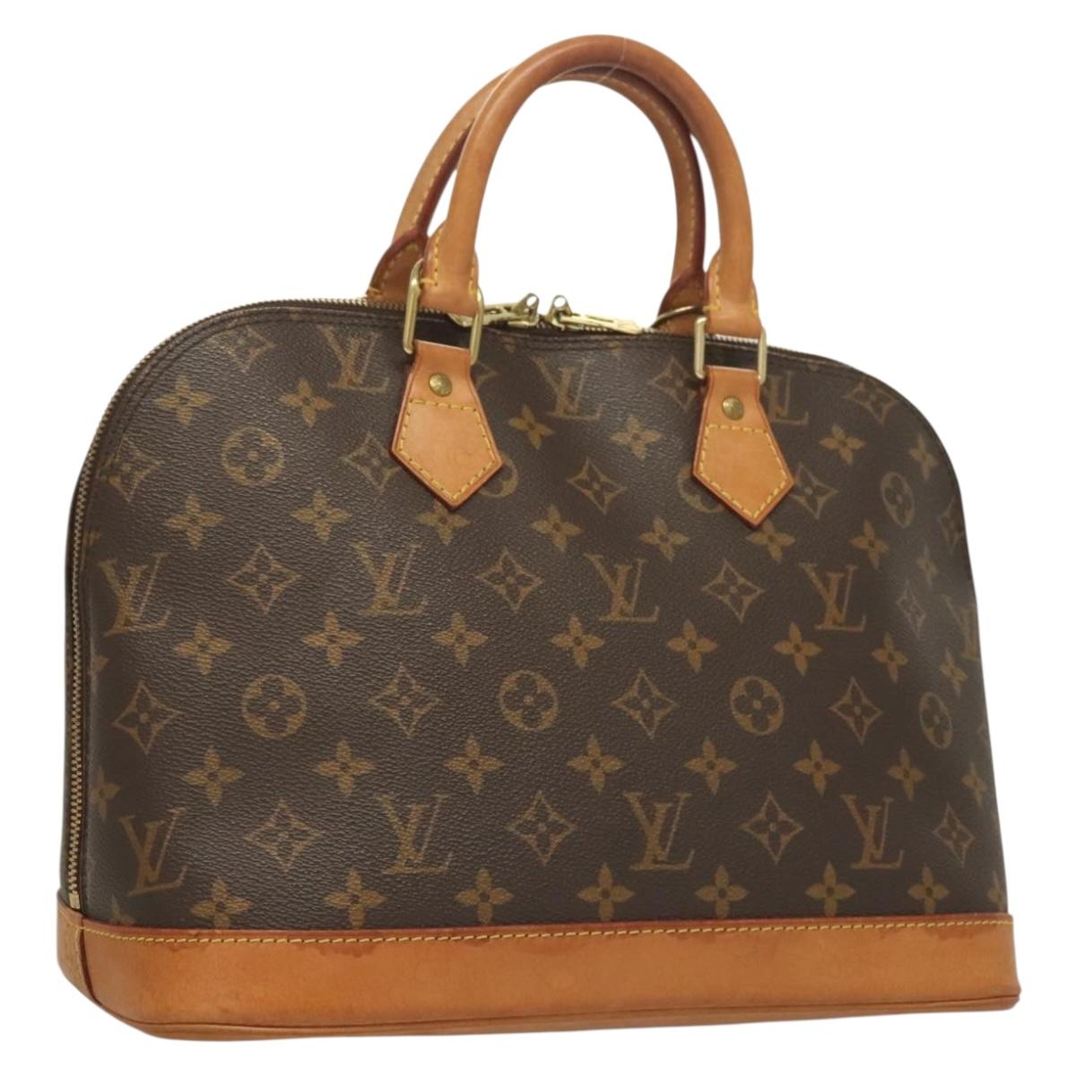Louis Vuitton Alma Handbag Monogram Canvas, BROWN, CANVAS, Handbag