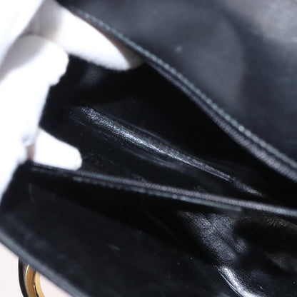 Salvatore Ferragamo Vintage Gancini Flap Leather, Black, Leather, Shoulder Bag