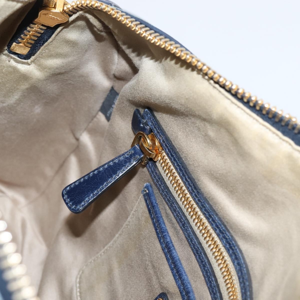 Miu Miu Beau Top Handle Leather, Navy, Leather, Handbag