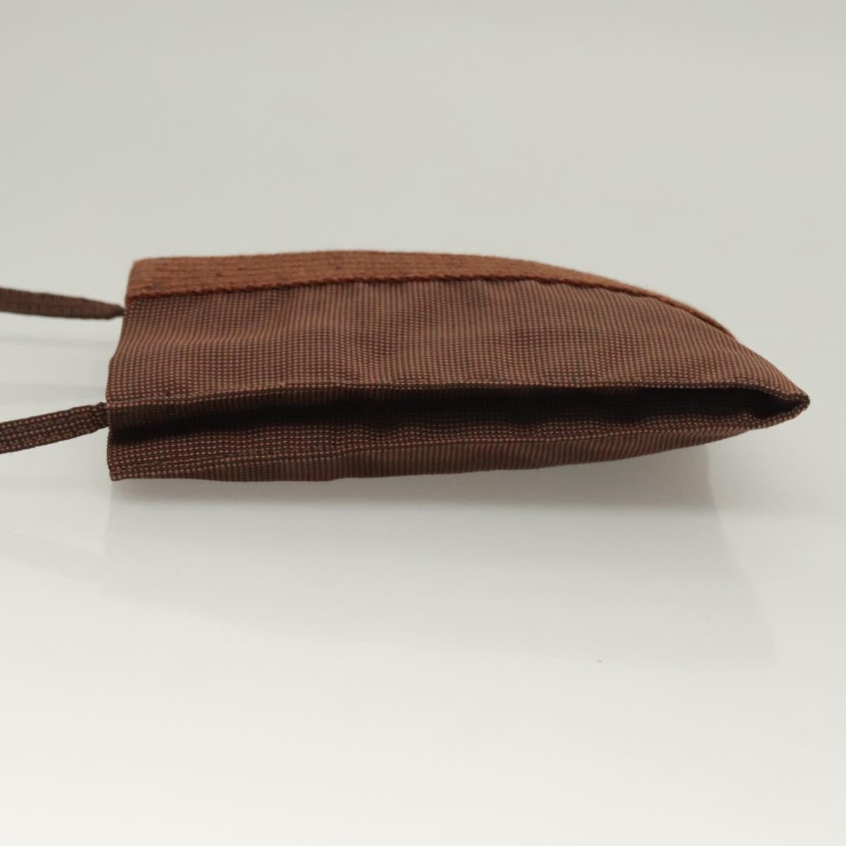Hermes Herline Canvas, Brown, Canvas, Crossbody Bag