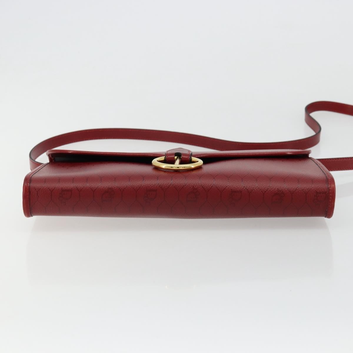 Christian Dior Vintage Honeycomb Canvas, Red, Canvas, Shoulder Bag
