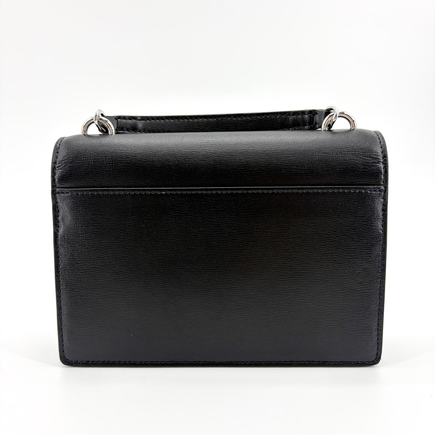 Saint Laurent Sunset Crossbody Bag Crackled Metallic Leather, Black, Leather, Crossbody Bag