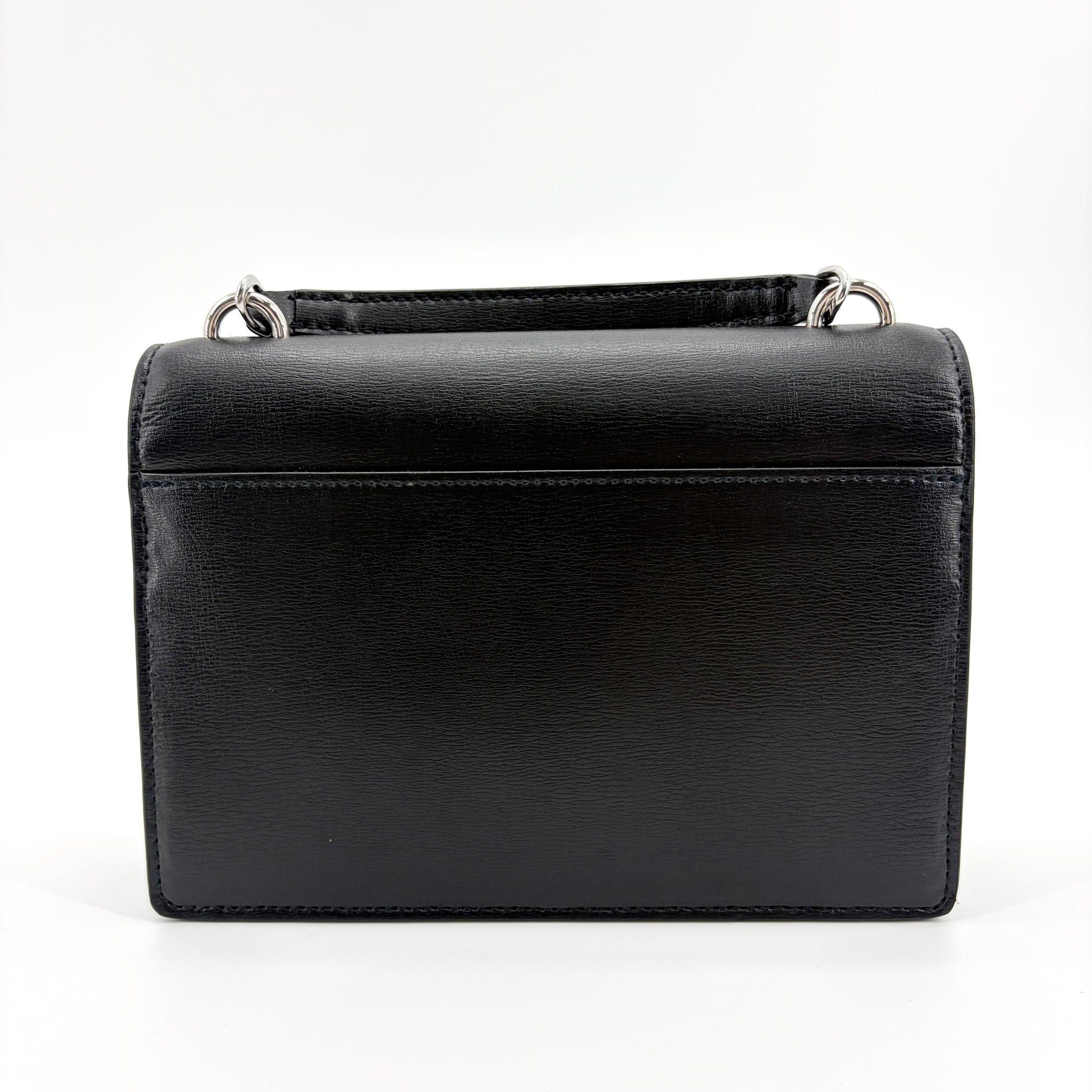Saint Laurent Sunset Crossbody Bag Crackled Metallic Leather, Black, Leather, Crossbody Bag