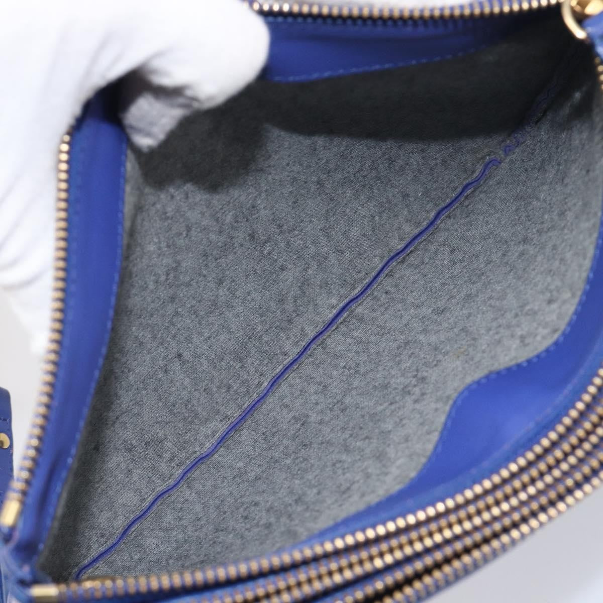 Celine Trio Leather, Blue, Leather, Shoulder Bag