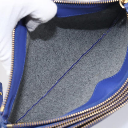 Celine Trio Leather, Blue, Leather, Shoulder Bag