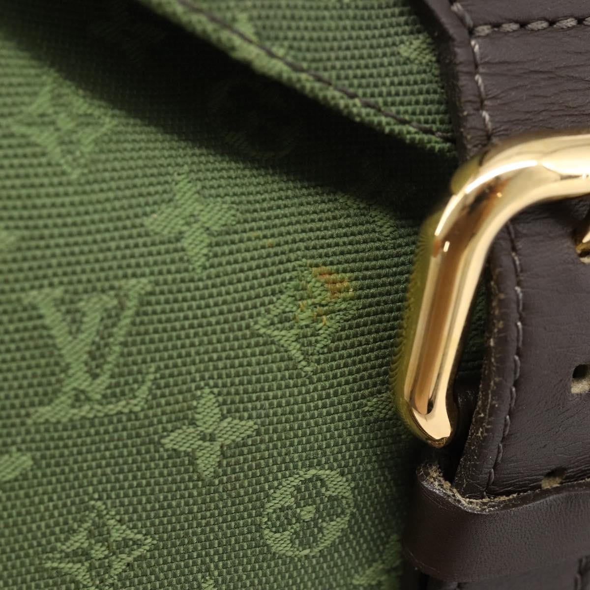 Louis Vuitton Vintage Montsouris Mini Lin, Khaki, Canvas, Backpack