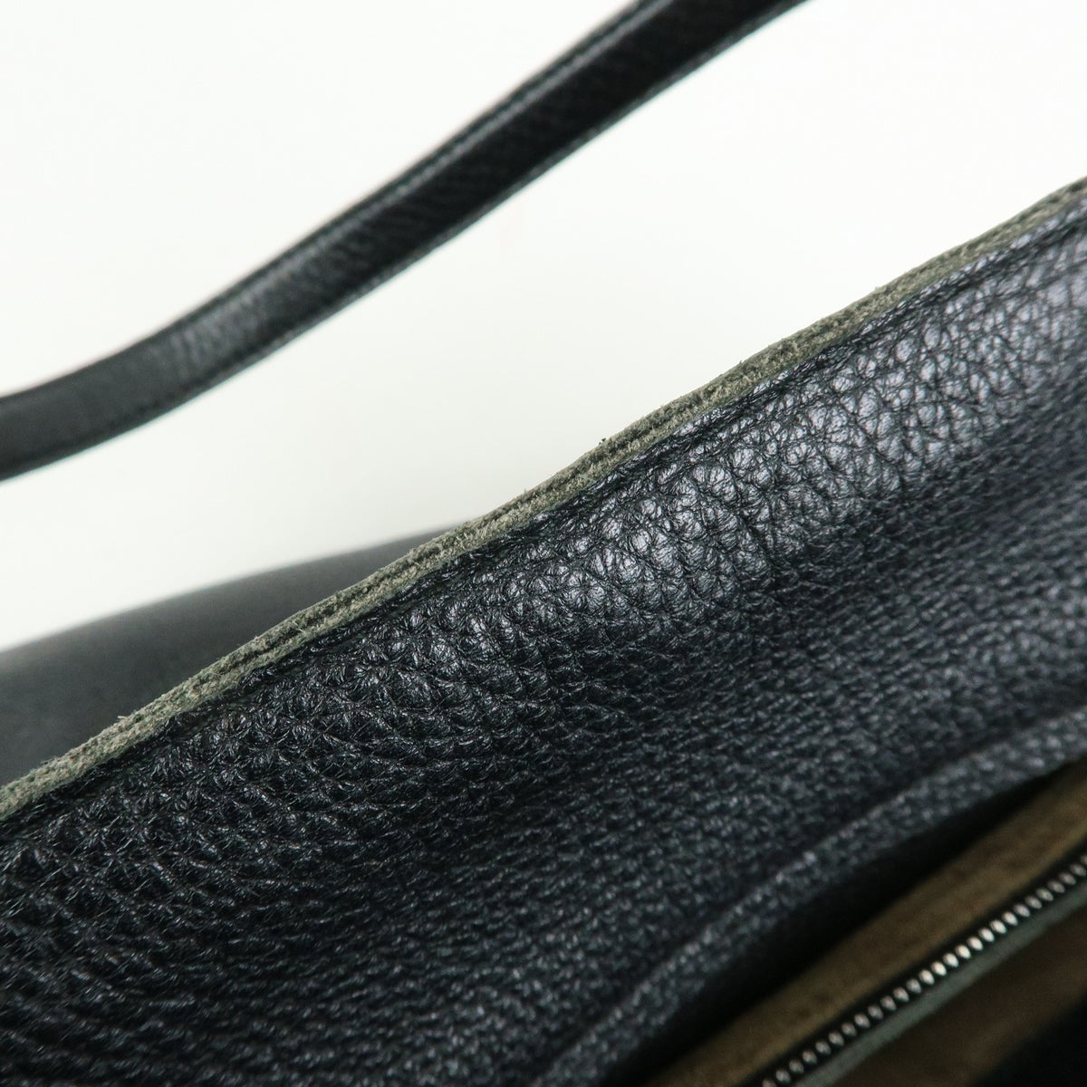 Bottega Veneta A-Shape Leather with Intrecciato Detail, Black, Leather, Tote Bag