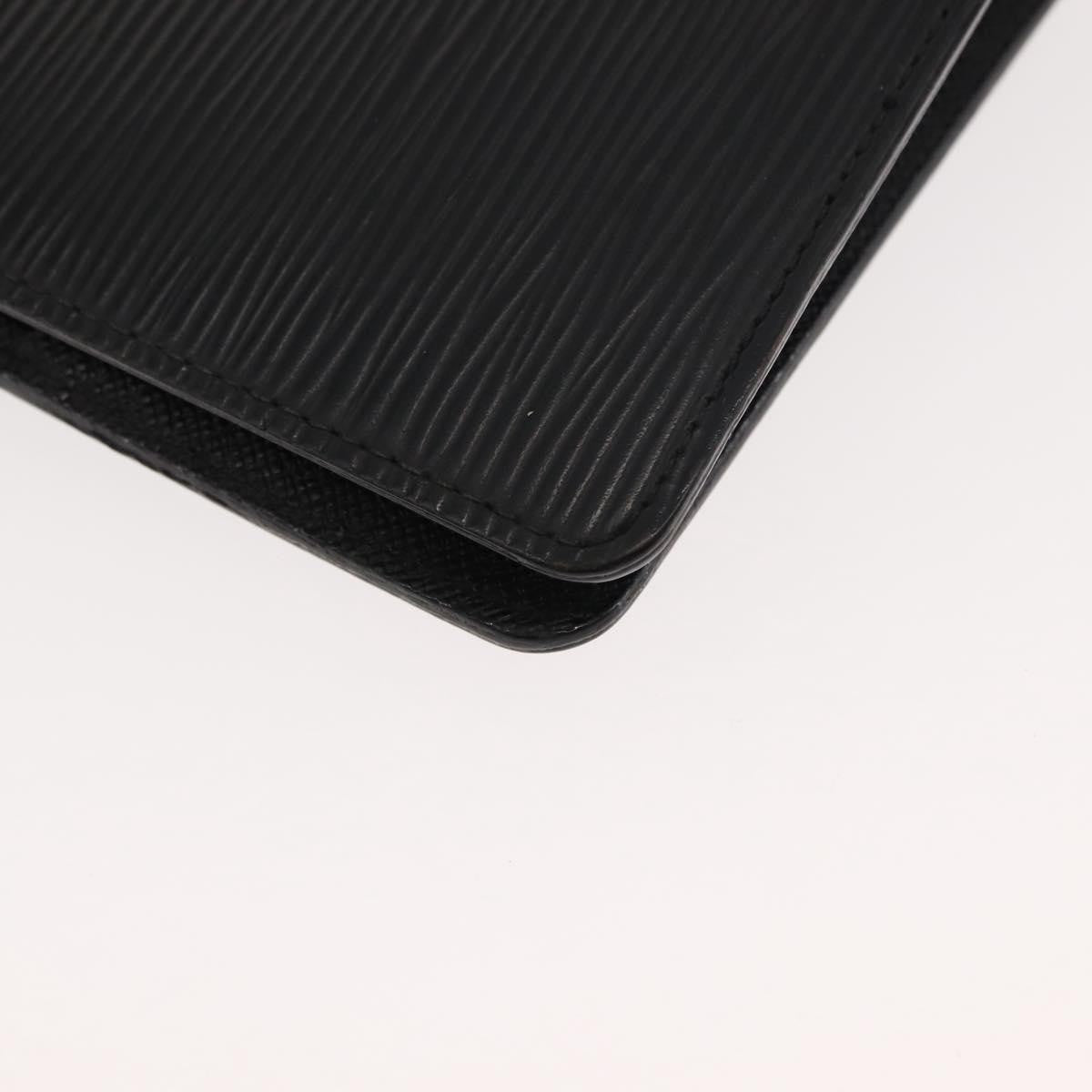 Louis Vuitton Agenda Cover Epi Leather, Black, Leather, Wallet