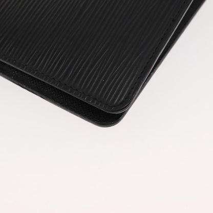 Louis Vuitton Agenda Cover Epi Leather, Black, Leather, Wallet