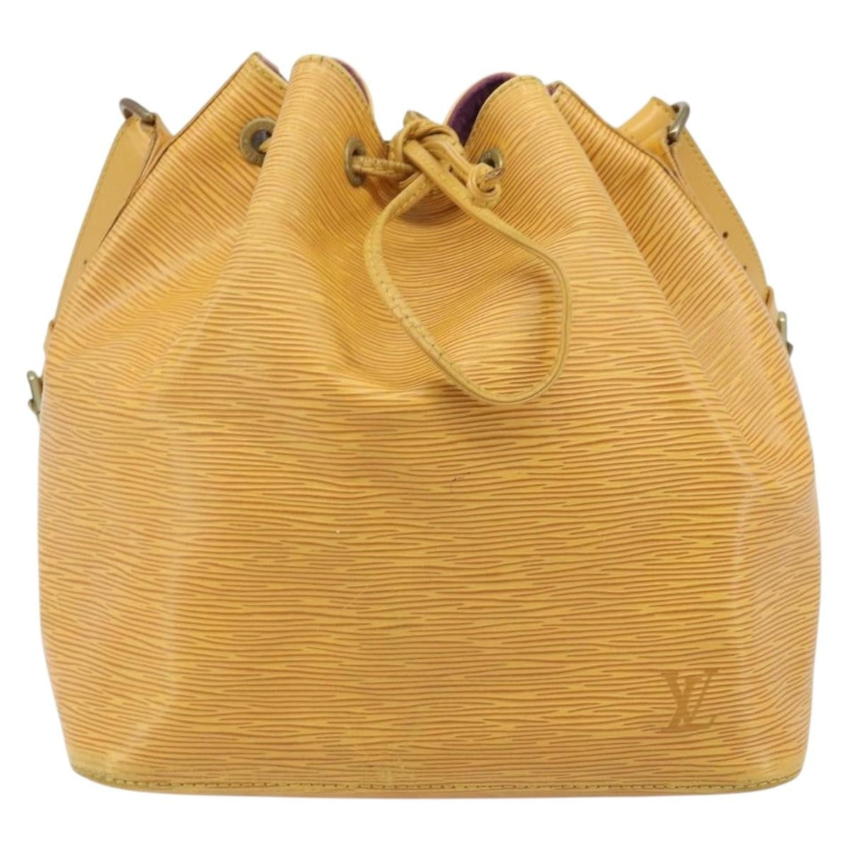 Louis Vuitton Petit Noe Epi Leather, Yellow, Leather, Shoulder Bag