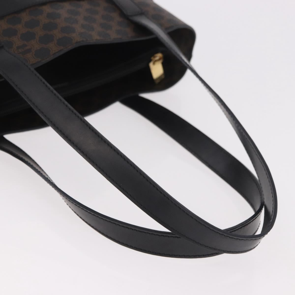 Celine C Macadam Tote PVC leather/ Macadam canvas, Black, Canvas, Shoulder Bag