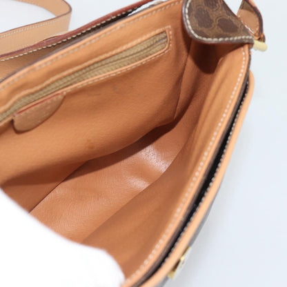 Celine Macadam Canvas, Brown, Canvas, Shoulder Bag