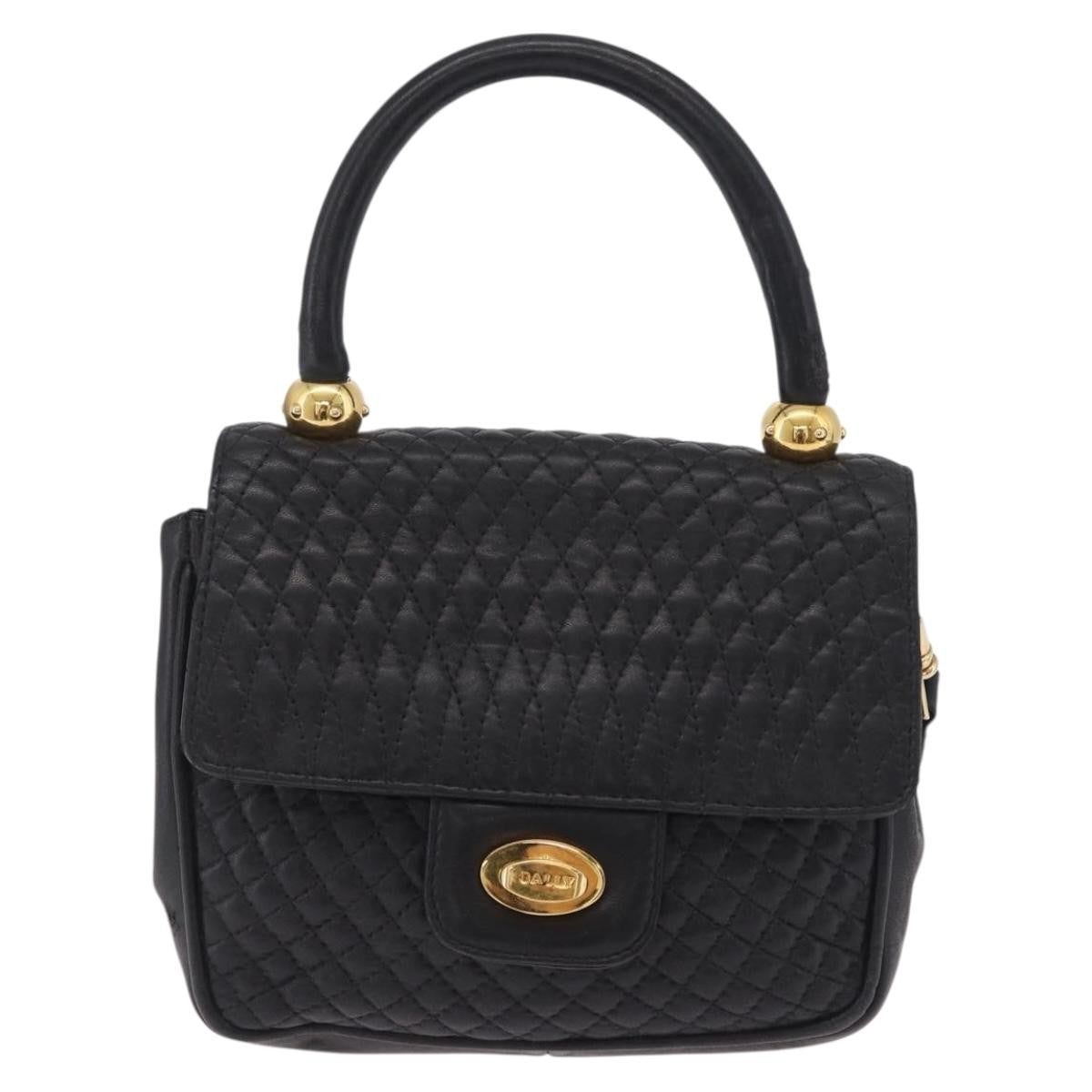 Bally Handbag Leather, Black, Leather, Handbag