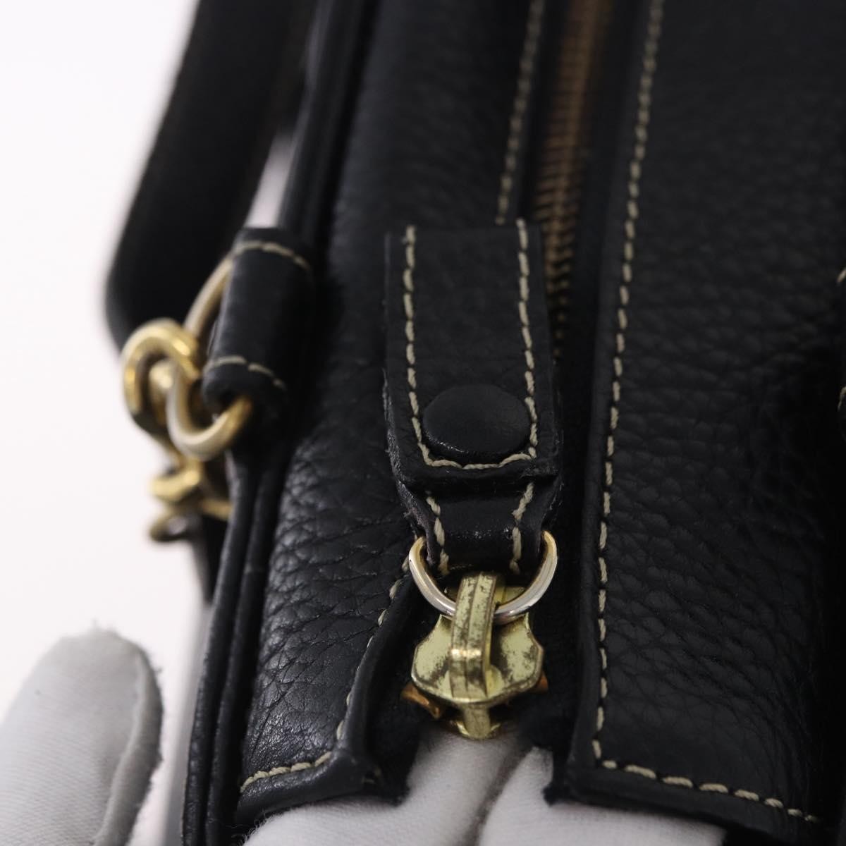 Bally Vintage Leather, Black, Leather, Tote Bag