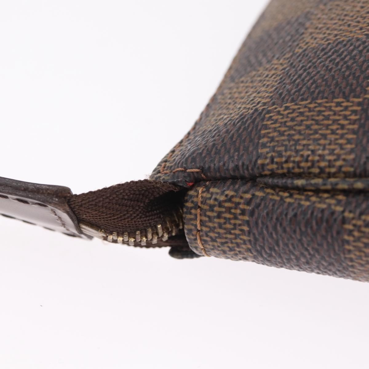 Louis Vuitton Mini pochette accessoires Damier Canvas, Brown, Canvas, Clutch