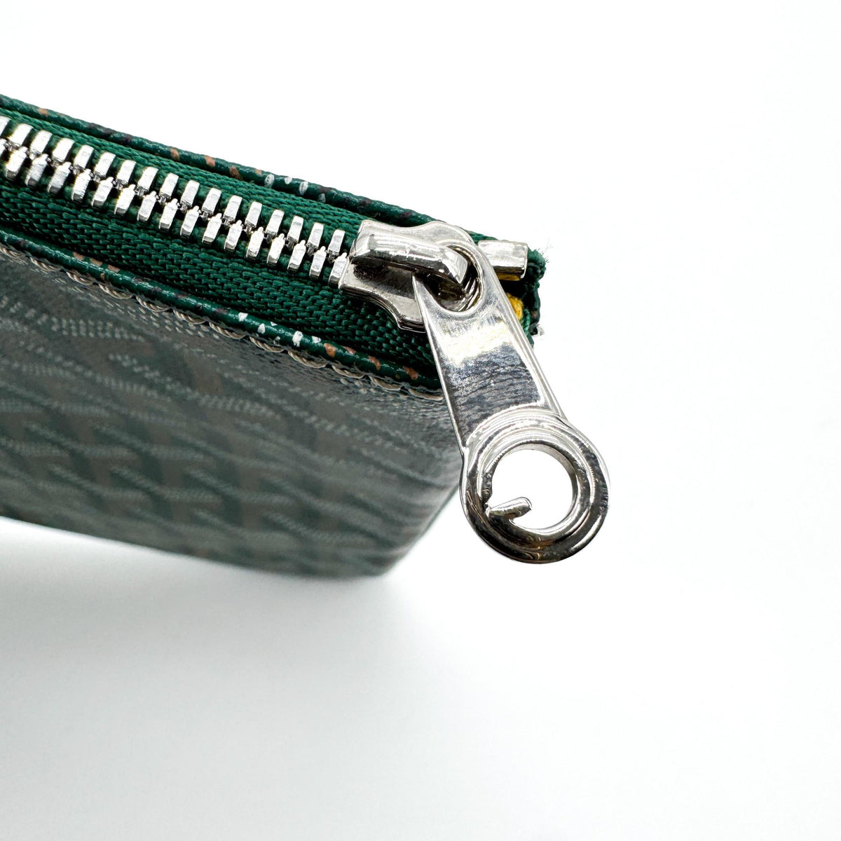 Goyard Senat Zip Coated Canvas, Green, Canvas, Clutch