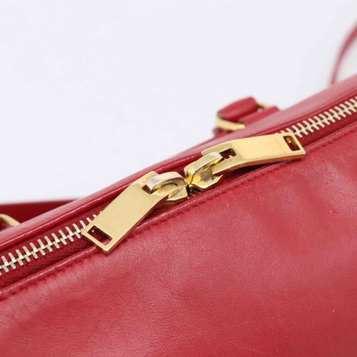 Saint Laurent Classic Baby Duffle Leather, Red, Leather, Handbag