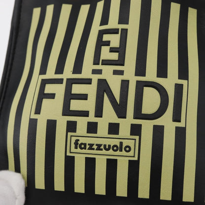 Fendi Fazzuolo Leather, Black, Polyester, Tote Bag