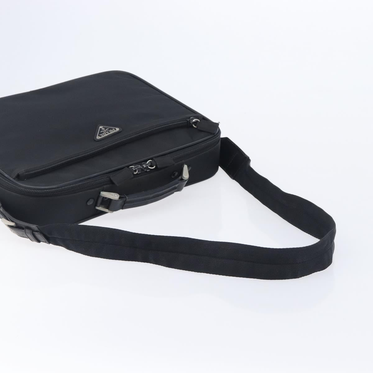 Prada Briefcase Tessuto and Saffiano Leather, Black, Nylon, Briefcase