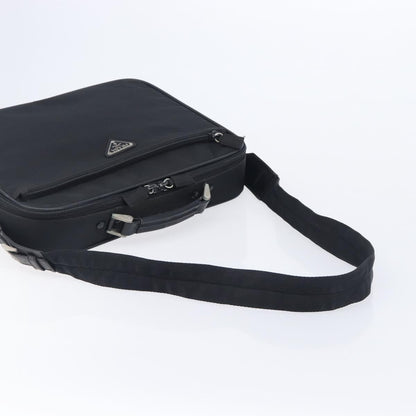 Prada Briefcase Tessuto and Saffiano Leather, Black, Nylon, Briefcase