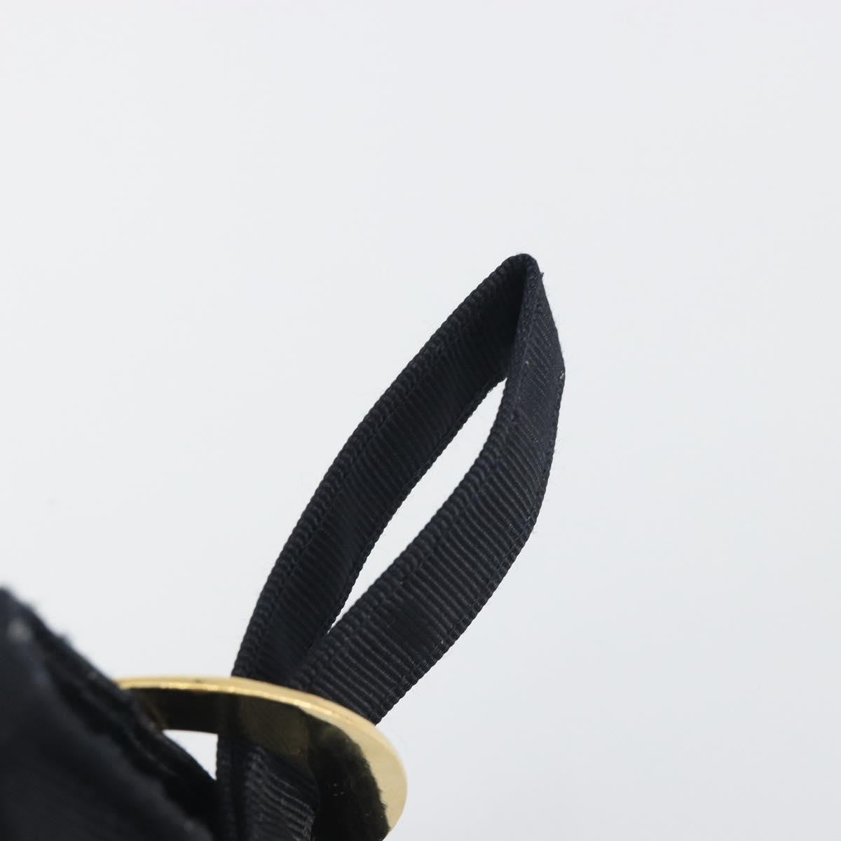 Celine Circle Logo Pouch Canvas, Black, Canvas, Clutch