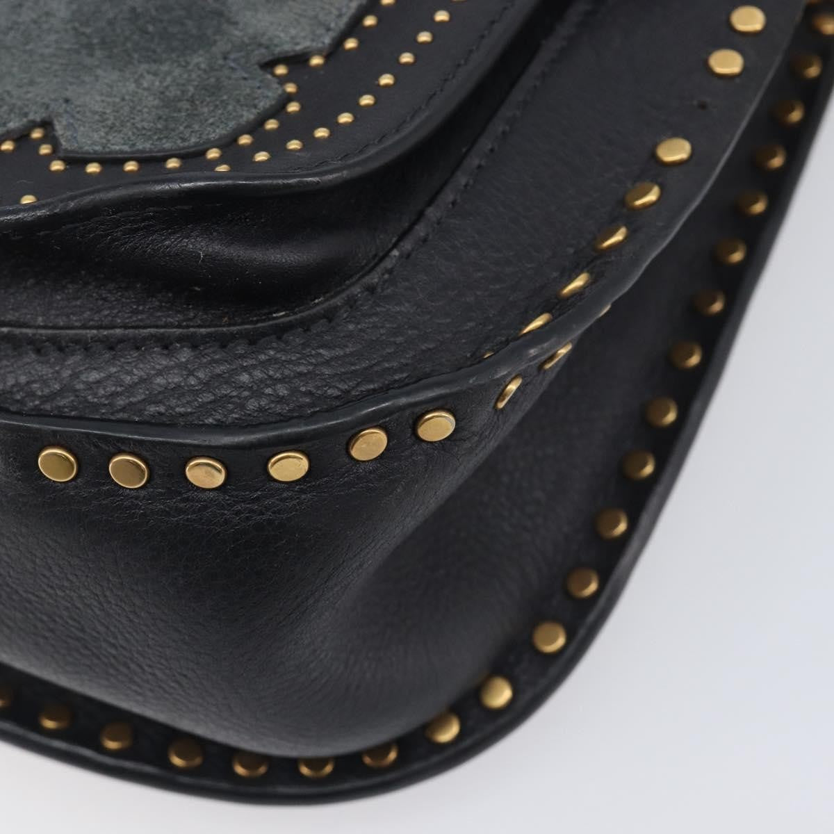 Chloe Hudson Studded Leather, Black, Leather, Handbag