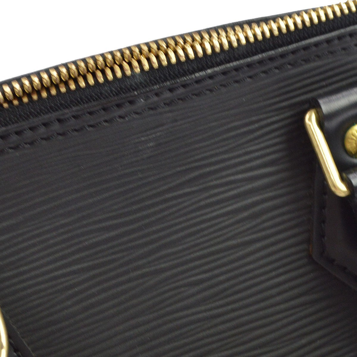 Louis Vuitton Alma Epi Leather, Black, Leather, Handbag