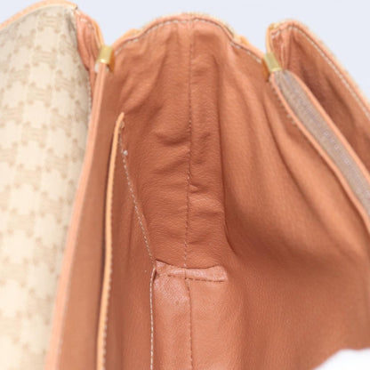 Celine Macadam Shoulder Canvas, Beige, Canvas, Crossbody Bag