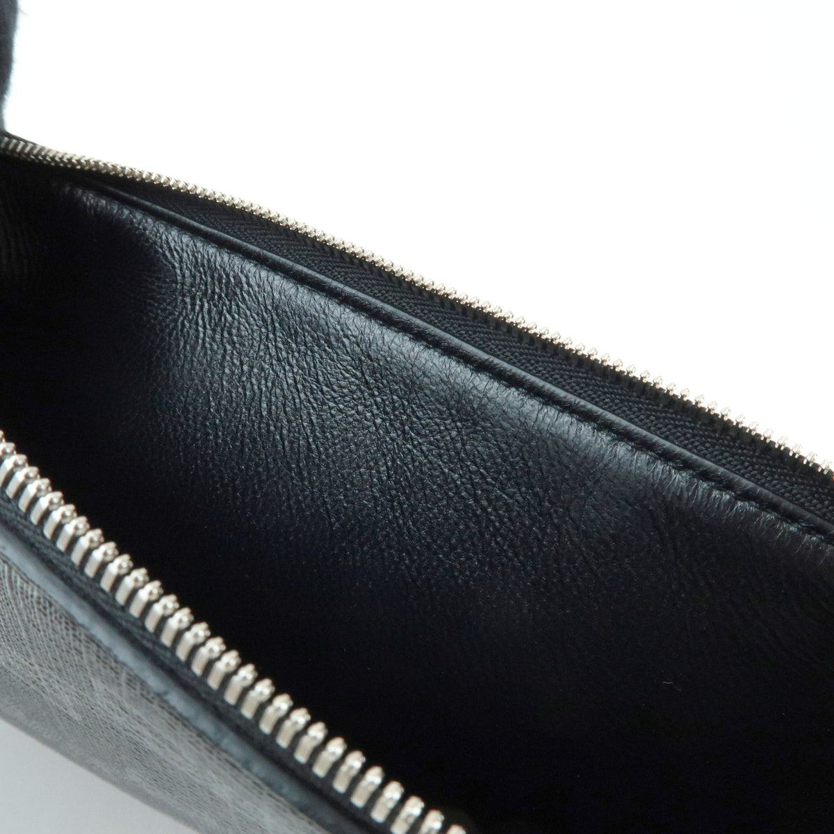 Balenciaga Signature Pouch Monogram PVC Leather, Black, Canvas, Clutch