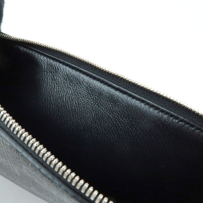 Balenciaga Signature Pouch Monogram PVC Leather, Black, Canvas, Clutch