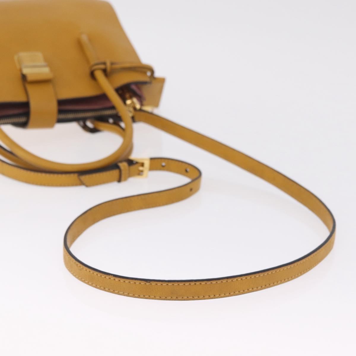 Miu Miu Madras Convertible Compartment Leather, Yellow, Leather, Tote Bag