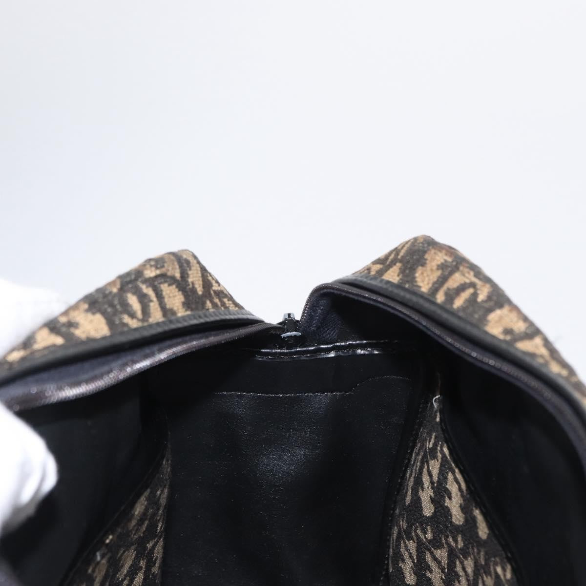 Christian Dior Vintage Trotter Romantique Boston Diorissimo Coated Canvas, Navy, Canvas, Shoulder Bag
