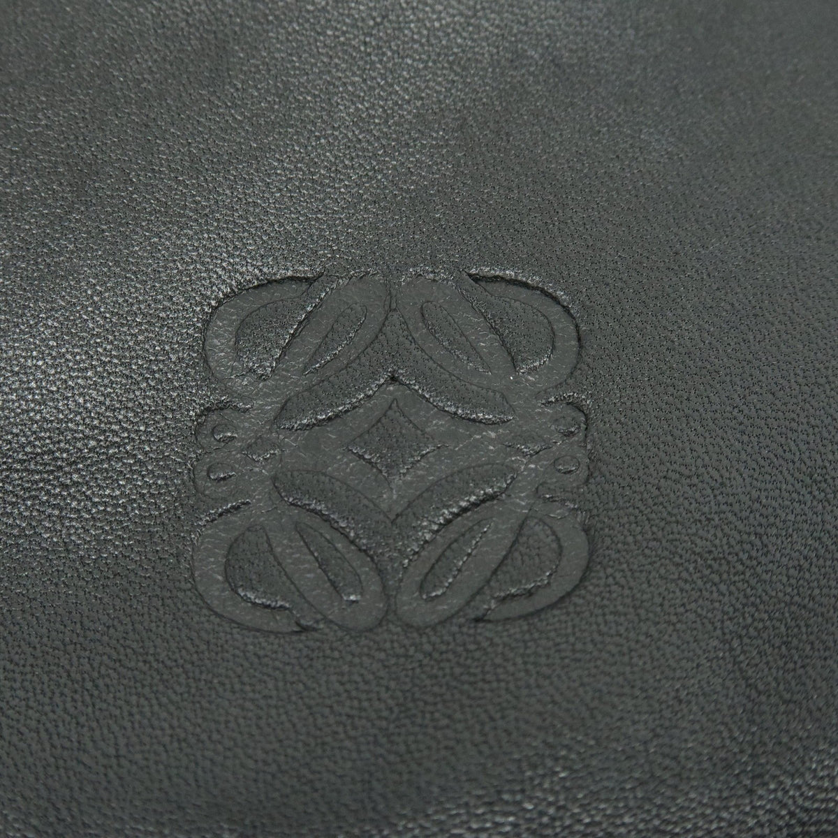 Loewe Vintage Anagram Leather, Black, Leather, Handbag