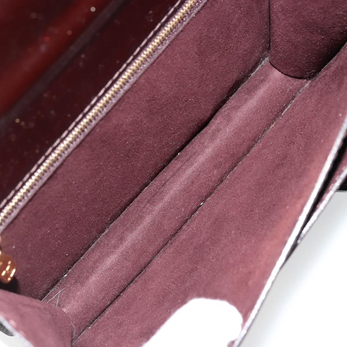 Louis Vuitton Monceau Vernis, Burgundy, Patent Leather, Handbag