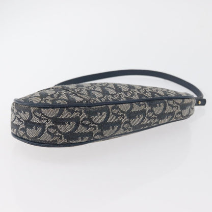 Christian Dior Vintage Saddle Diorissimo Canvas, Navy, Canvas, Handbag