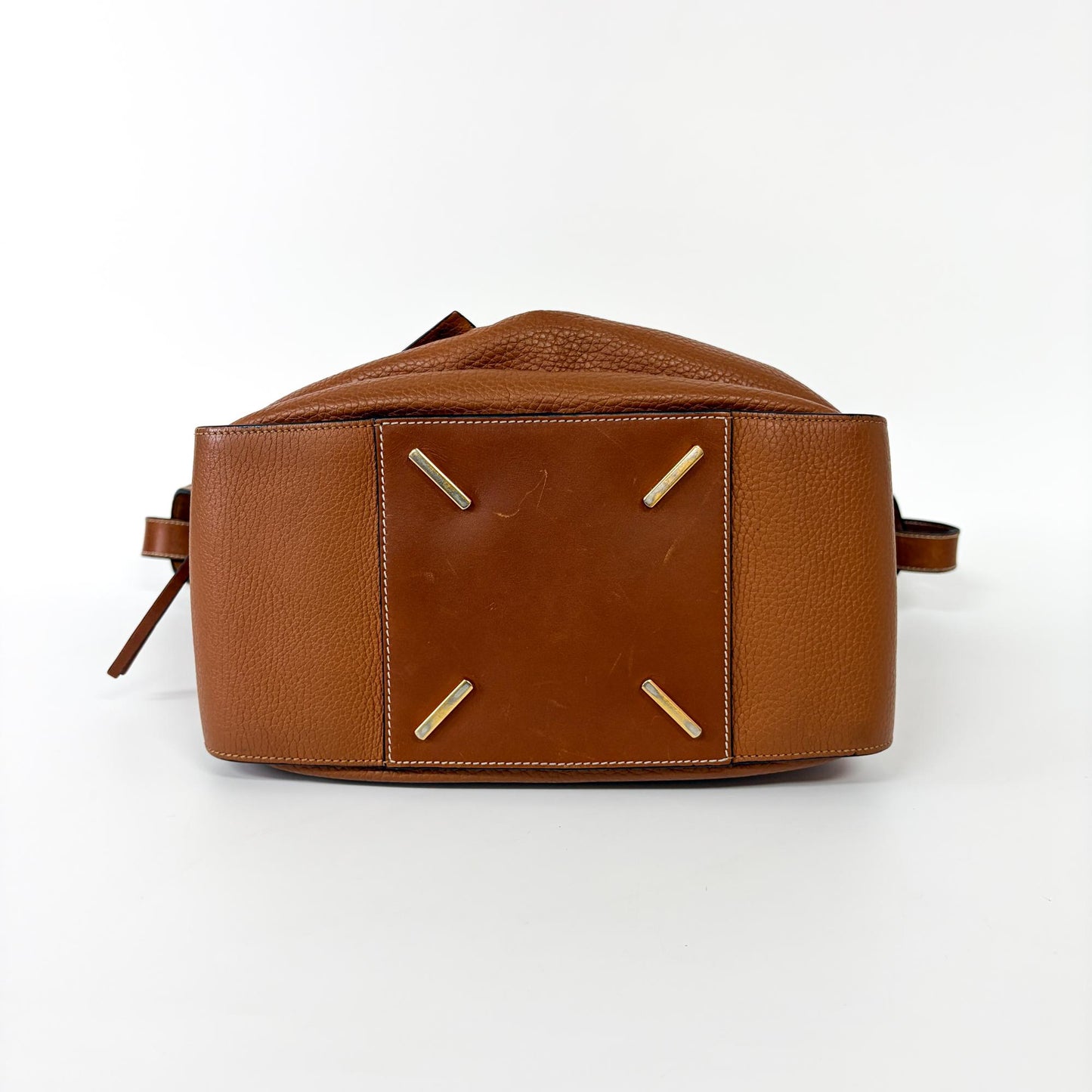 Loewe Hammock Leather, Brown, Leather, Handbag