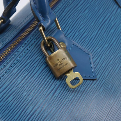 Louis Vuitton Speedy Epi Leather, Blue, Leather, Handbag