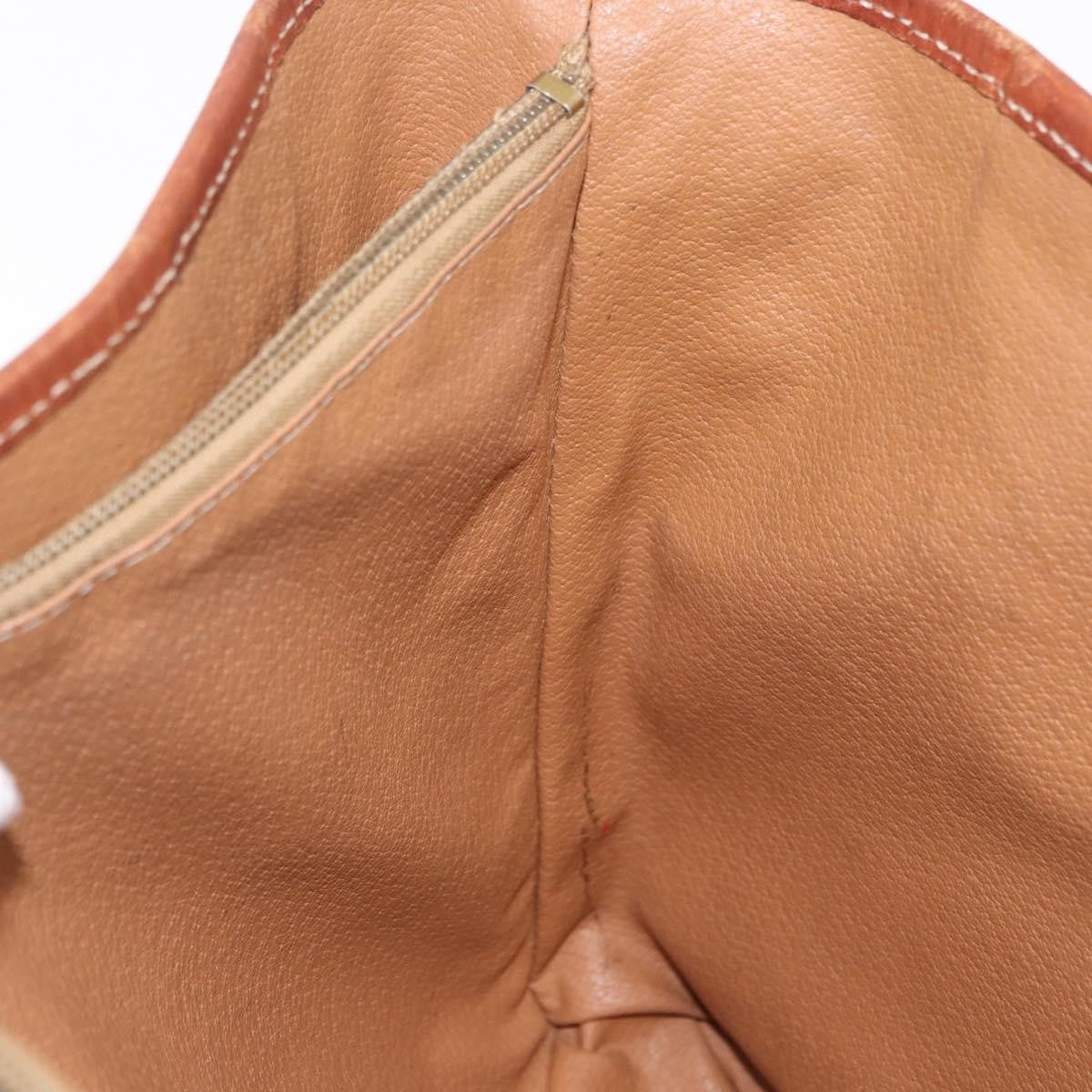 Celine Vintage Macadam Canvas, Brown, Canvas, Handbag