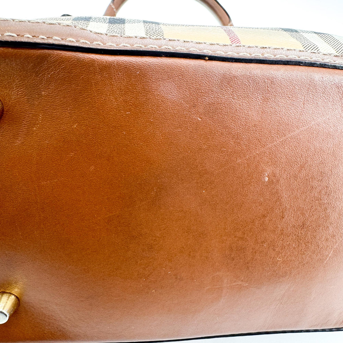 Burberry Orchard Haymarket Coated Canvas, Brown, Canvas, Handbag