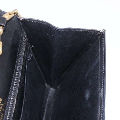 Celine Shoulder Leather, Black, Leather, Shoulder Bag