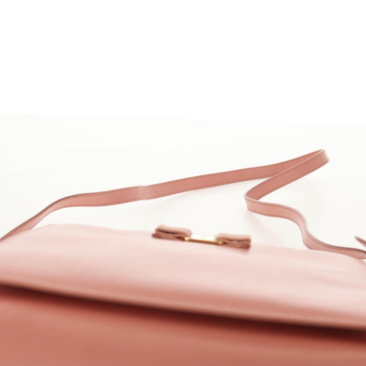Salvatore Ferragamo Vala Leather, Pink, Leather, Handbag