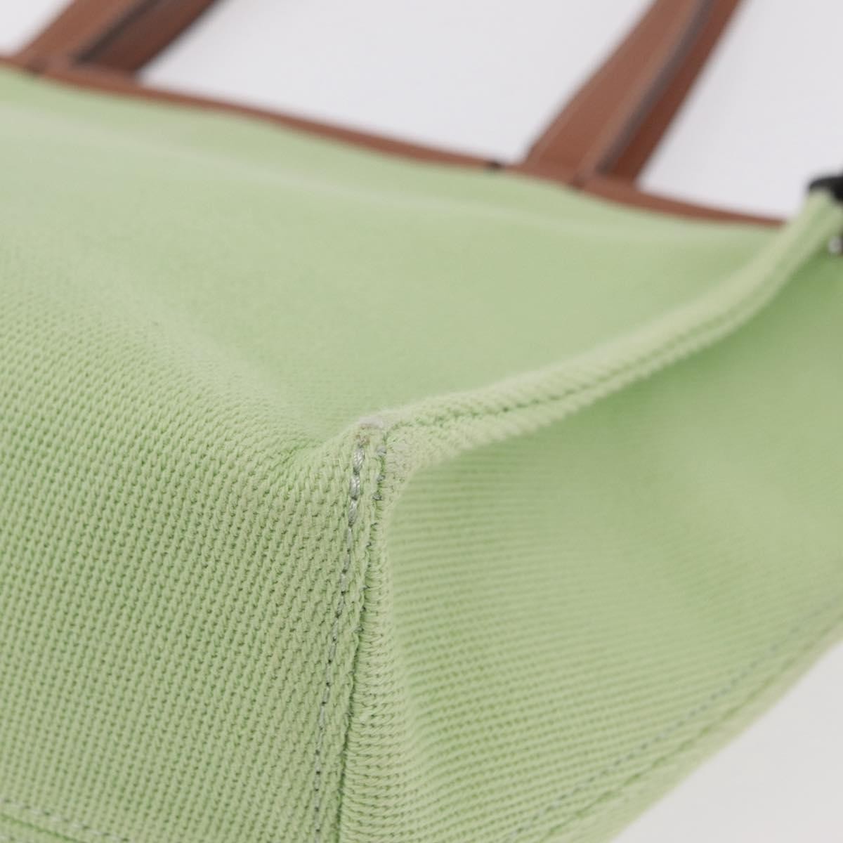 Loewe Cushion Canvas, Green, Canvas, Tote Bag