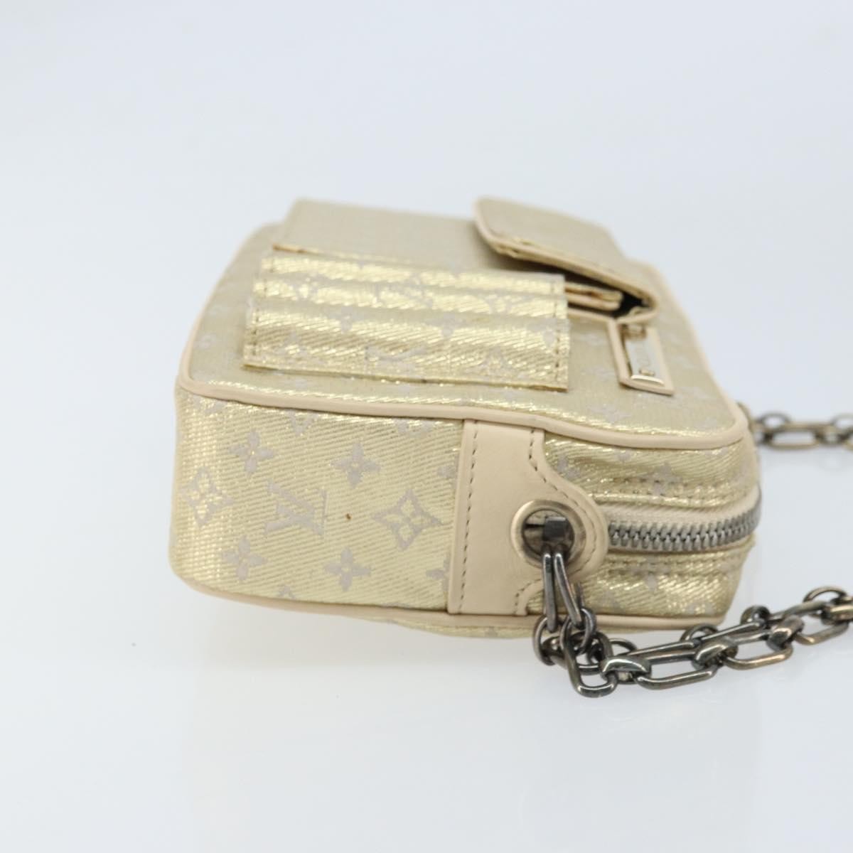 Louis Vuitton McKenna Mini Lin, Gold, Canvas, Shoulder Bag