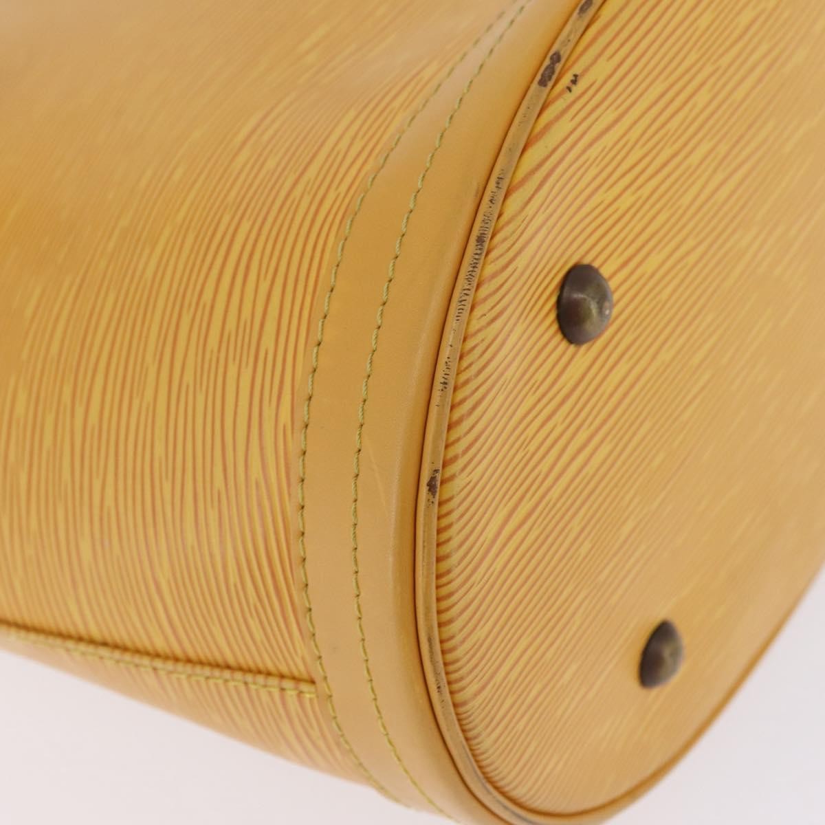 Louis Vuitton Petit Bucket Epi Leather, Yellow, Leather, Handbag