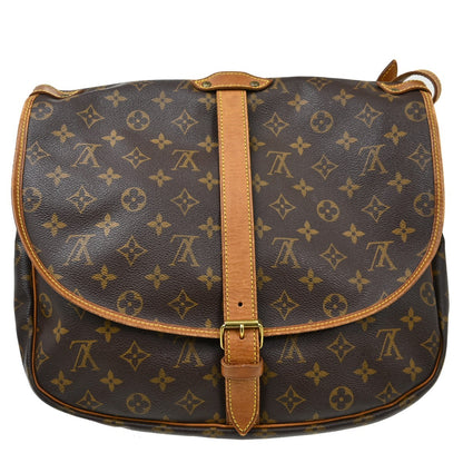 Louis Vuitton Saumur Monogram Canvas, Brown, Canvas, Shoulder Bag